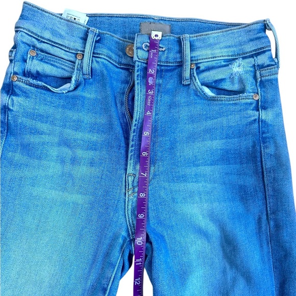 Mother The Stunner Zip Ankle Step Chew Jeans In Poisoned Petals Size 26 - Picture 9 of 15